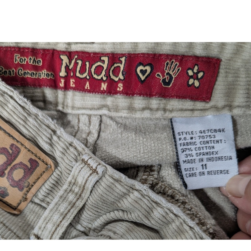 Mudd Corduroy Flare Jeans Tan Button Fly Women's‎ Size 11 - Picture 9 of 9